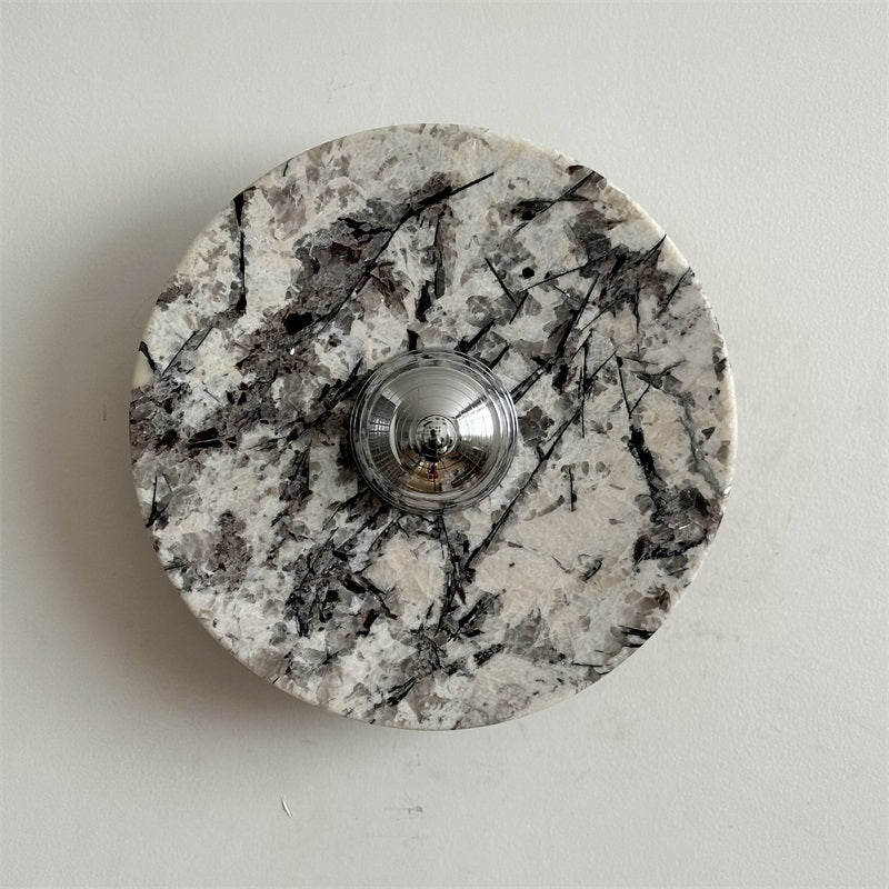 Ugo Marble Round Wall Sconce