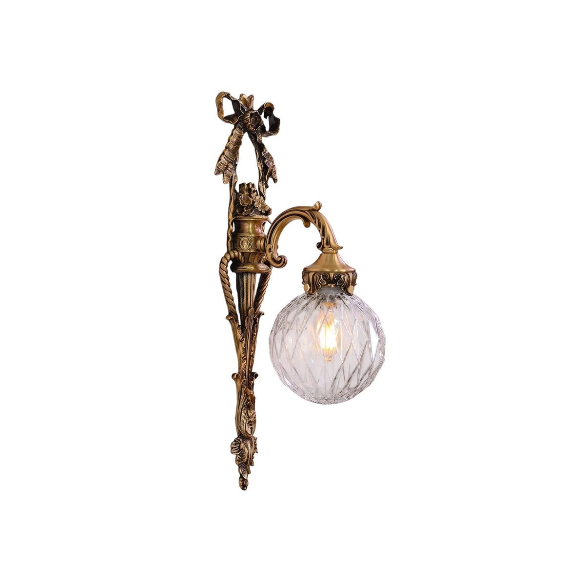 Barga Classical Brass Wall Sconce