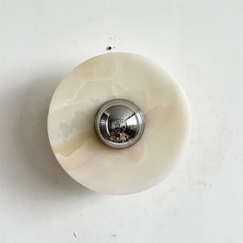 Ulmena Onyx Round Wall Lamp