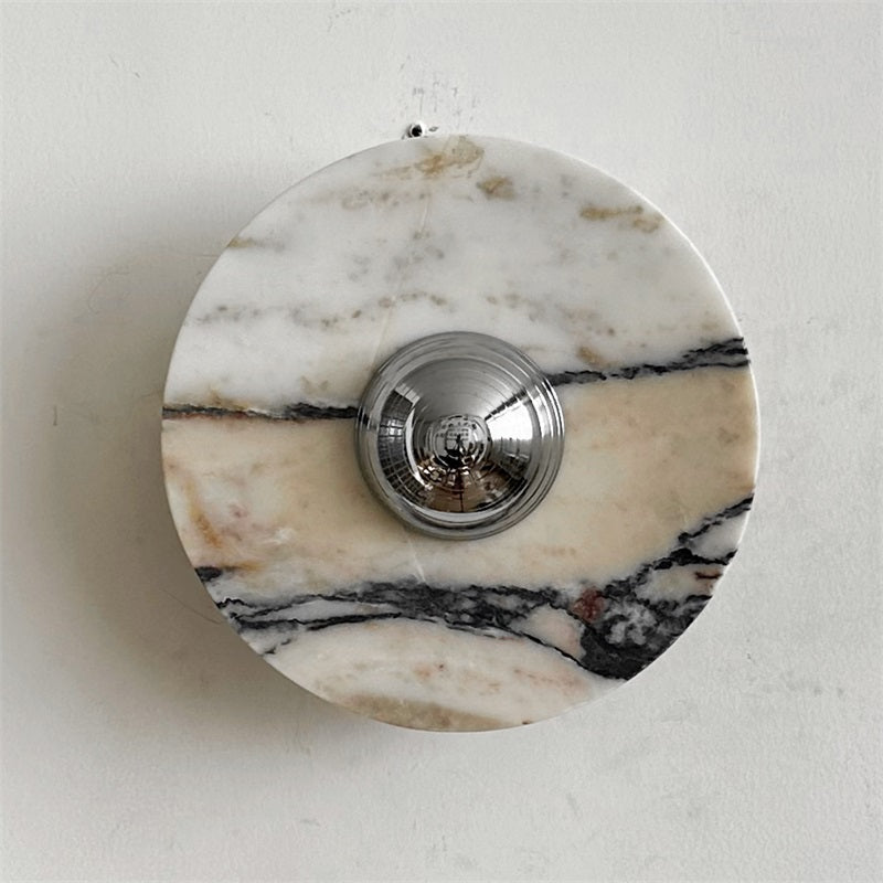 Ugo Marble Round Sconce