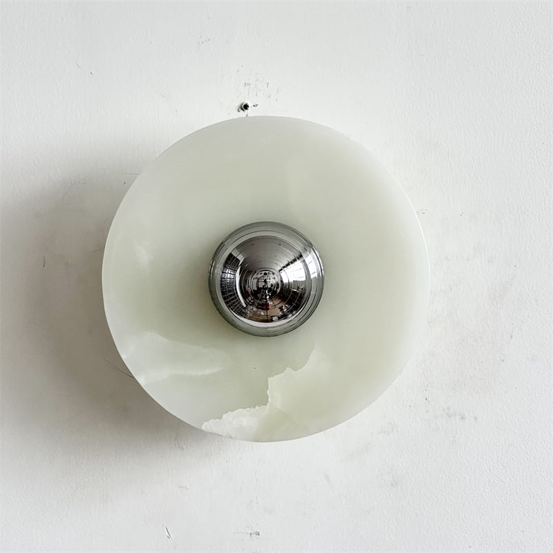 Ulmena Onyx Round Wall Lamp