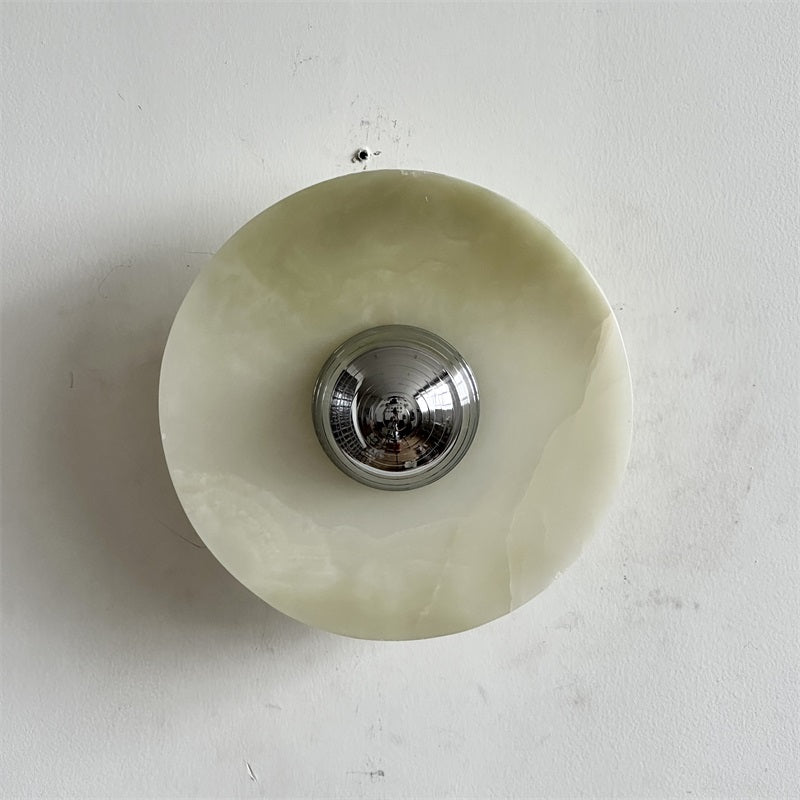 Ulmena Onyx Round Wall Lamp