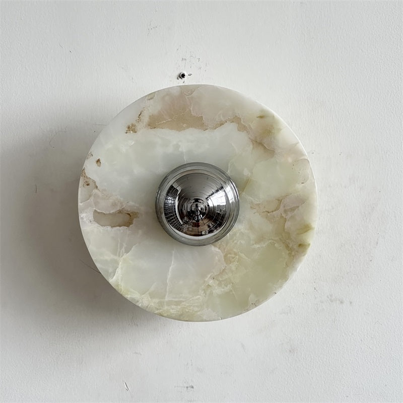 Ulmena Onyx Round Wall Lamp