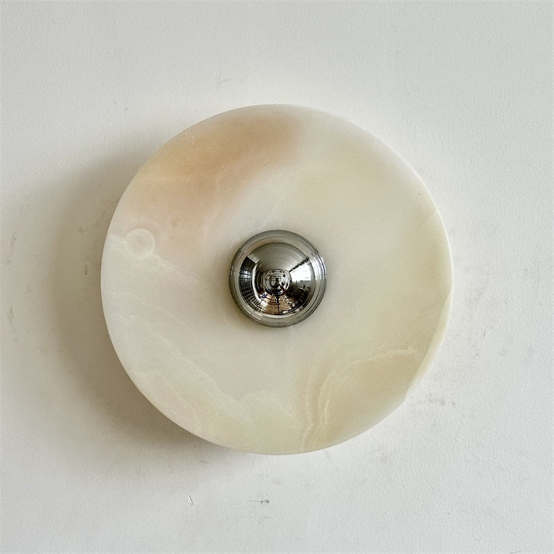 Ulmena Onyx Round Wall Lamp