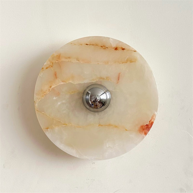 Ulmena Onyx Round Wall Lamp