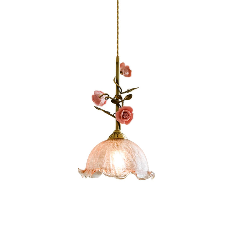 Mezina Glass Rose Pendant Lamp