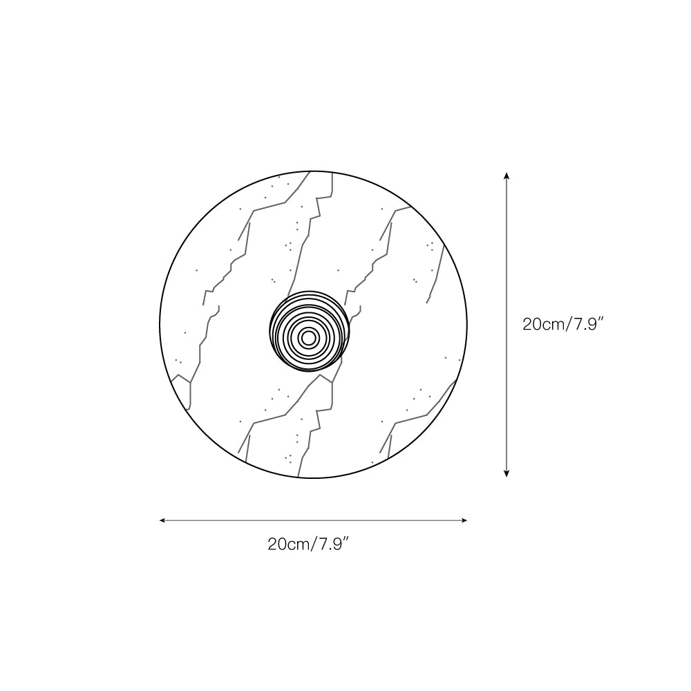 Brunello Marble Round Wall Lamp
