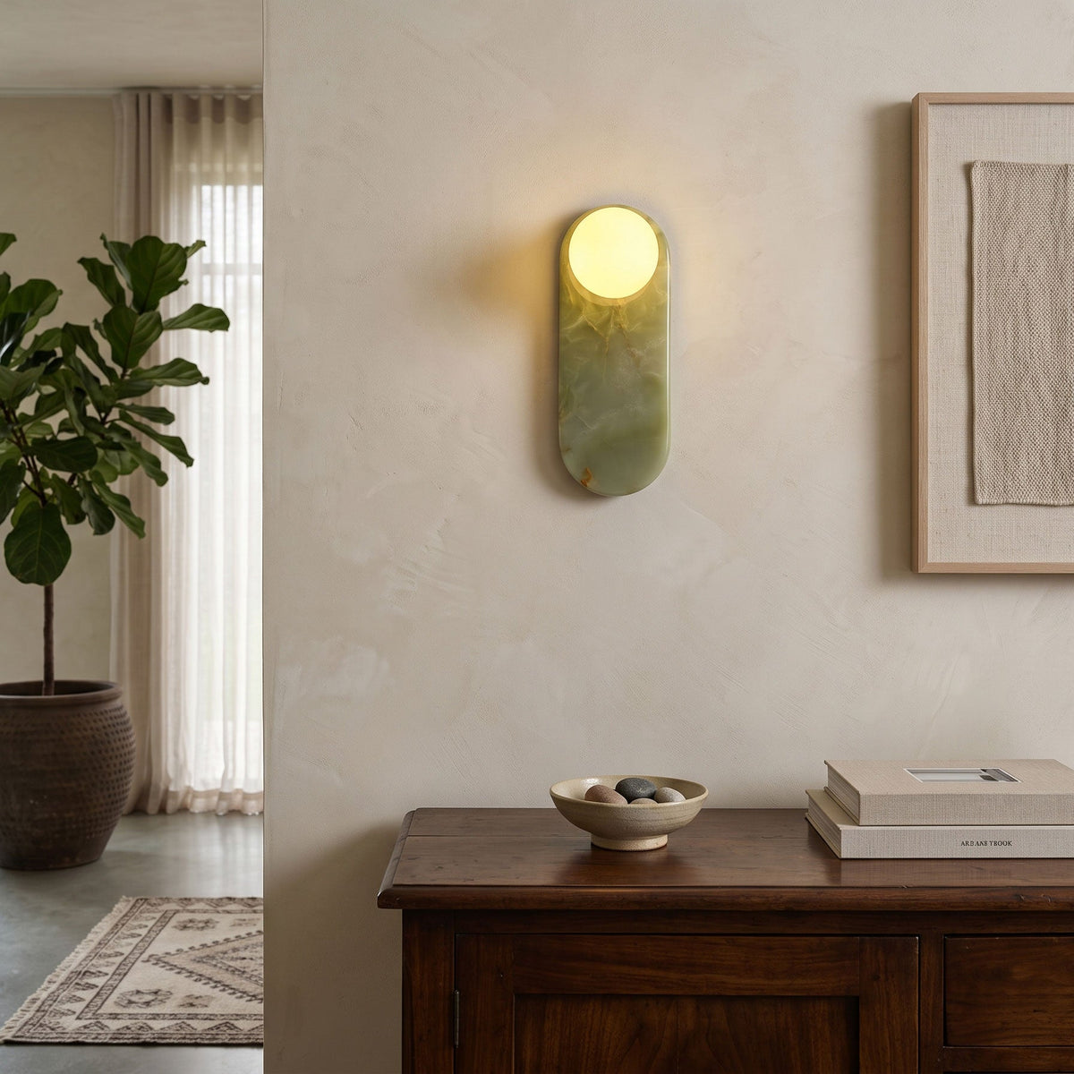 Brunello Wall Onyx Lamp ∅ 3.9″ x H 10.6″