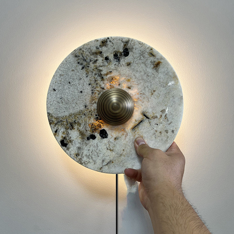 Brunello Plug-in Marble Wall Lamp