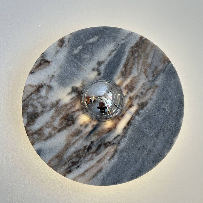 Brunello Marble Round Wall Lamp