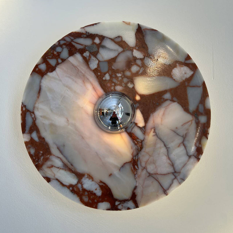 Brunello Marble Round Wall Lamp