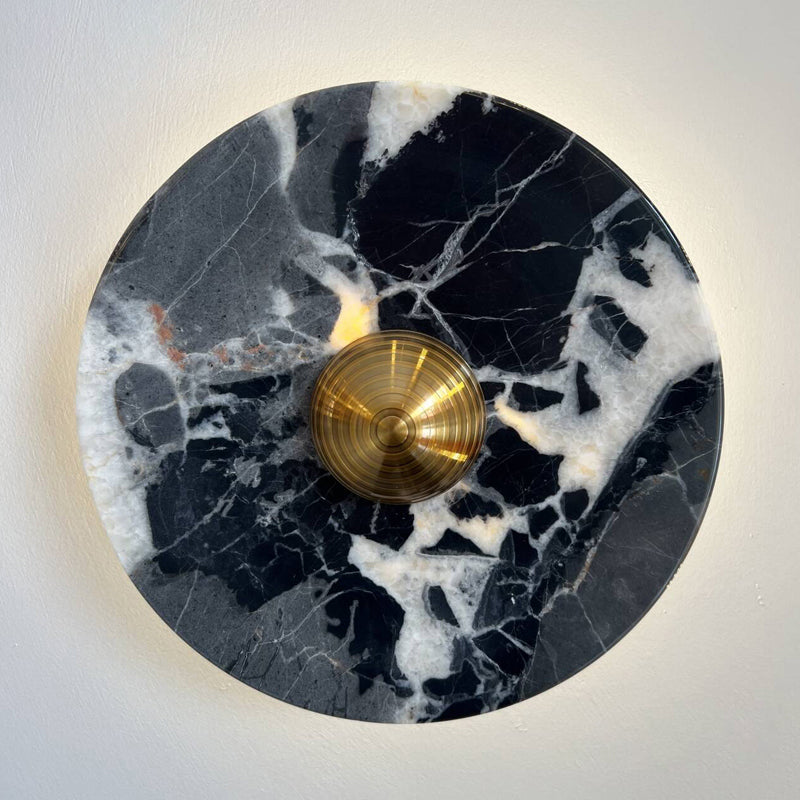 Brunello Marble Round Wall Lamp