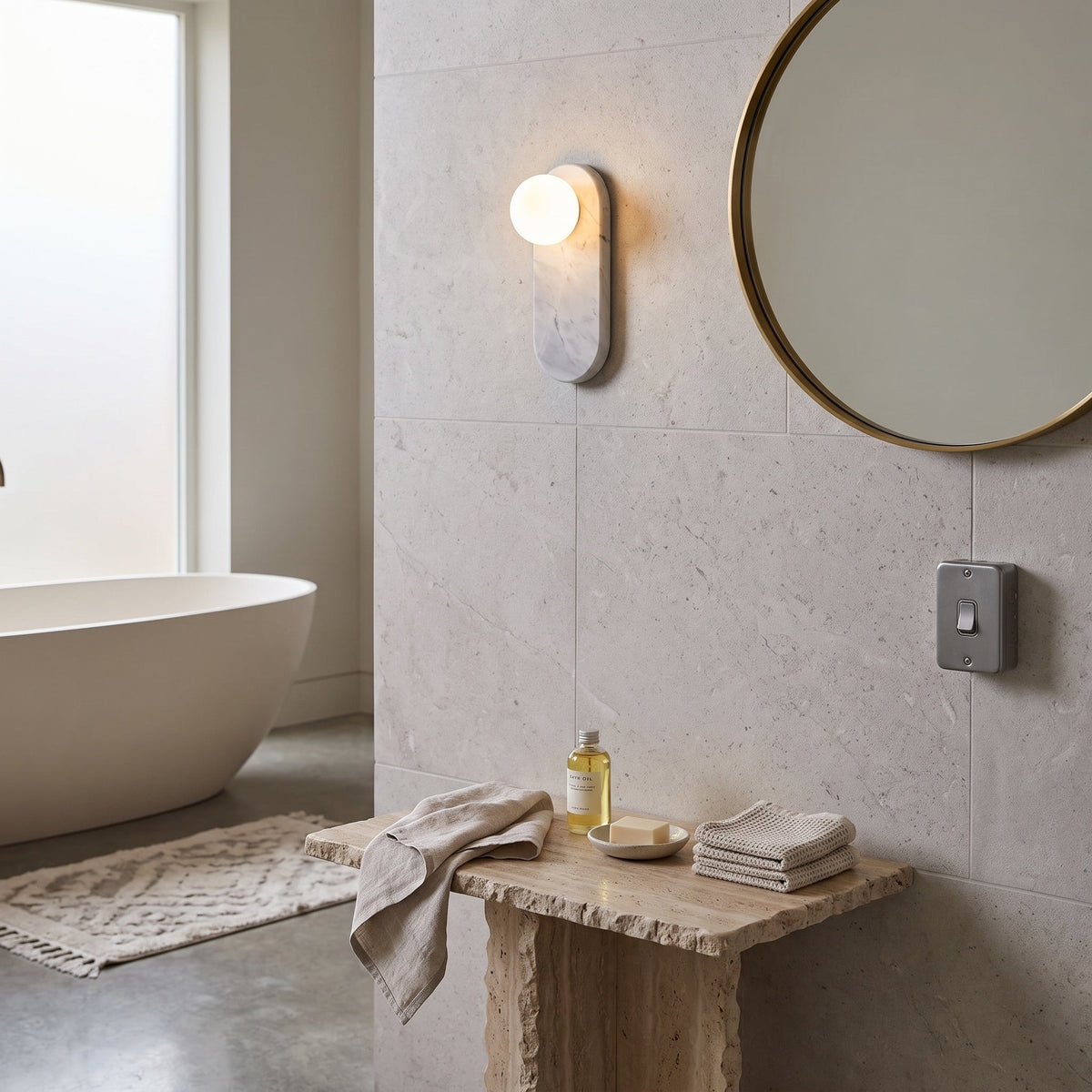 Brunello White Sconce