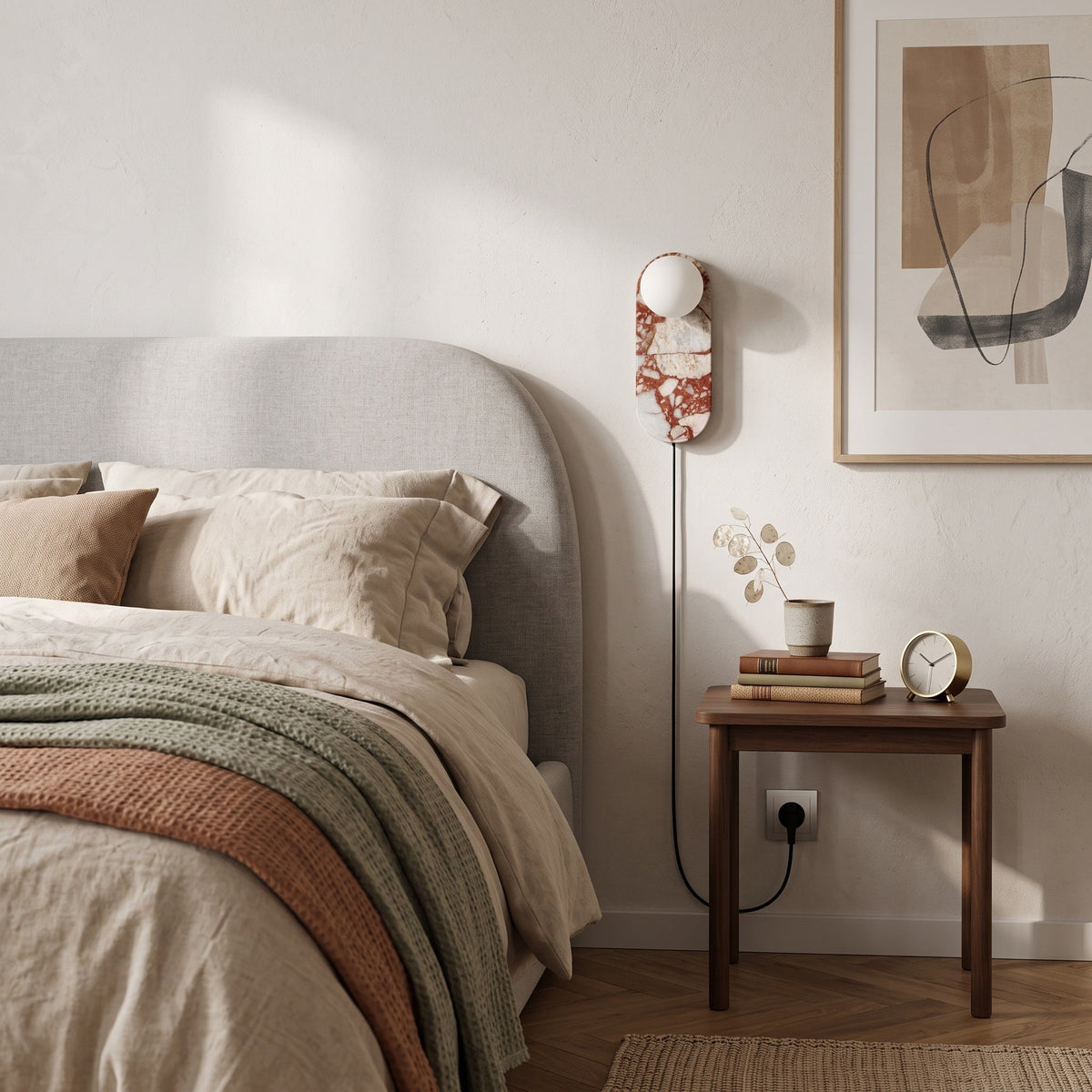 Brunello Plug-in Red Wall Lamp