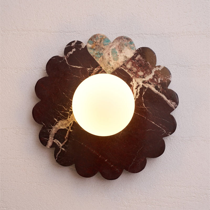 Quadrino Travertine Marble Onyx Wall Lamp