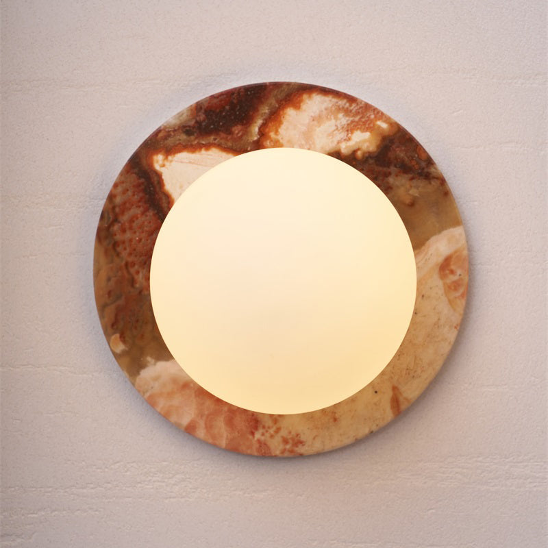 Quadrino Travertine Marble Onyx Wall Lamp