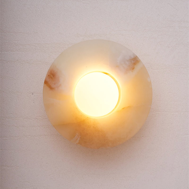 Quadrino Travertine Marble Onyx Wall Lamp