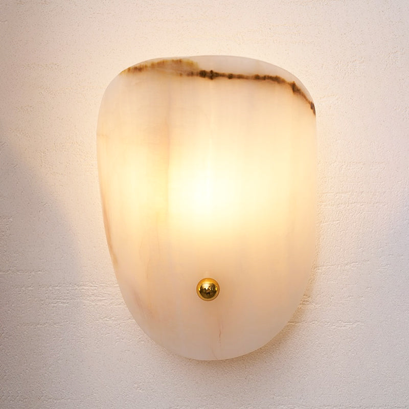 Quadrino Travertine Marble Onyx Wall Lamp