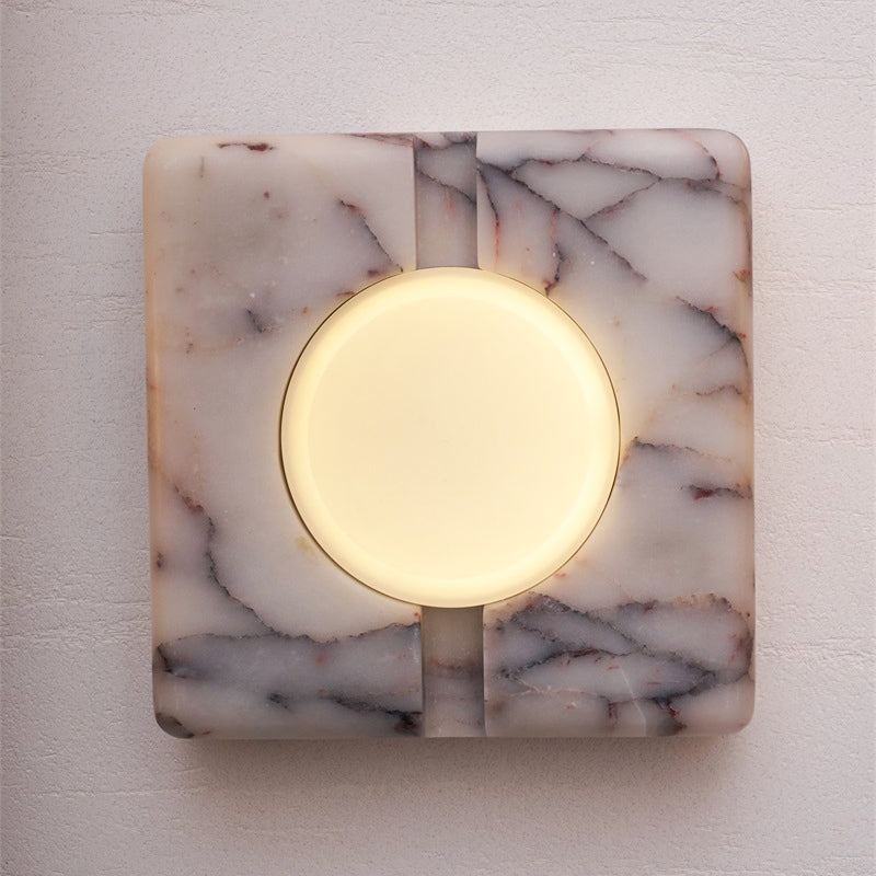 Quadrino Travertine Marble Onyx Wall Lamp