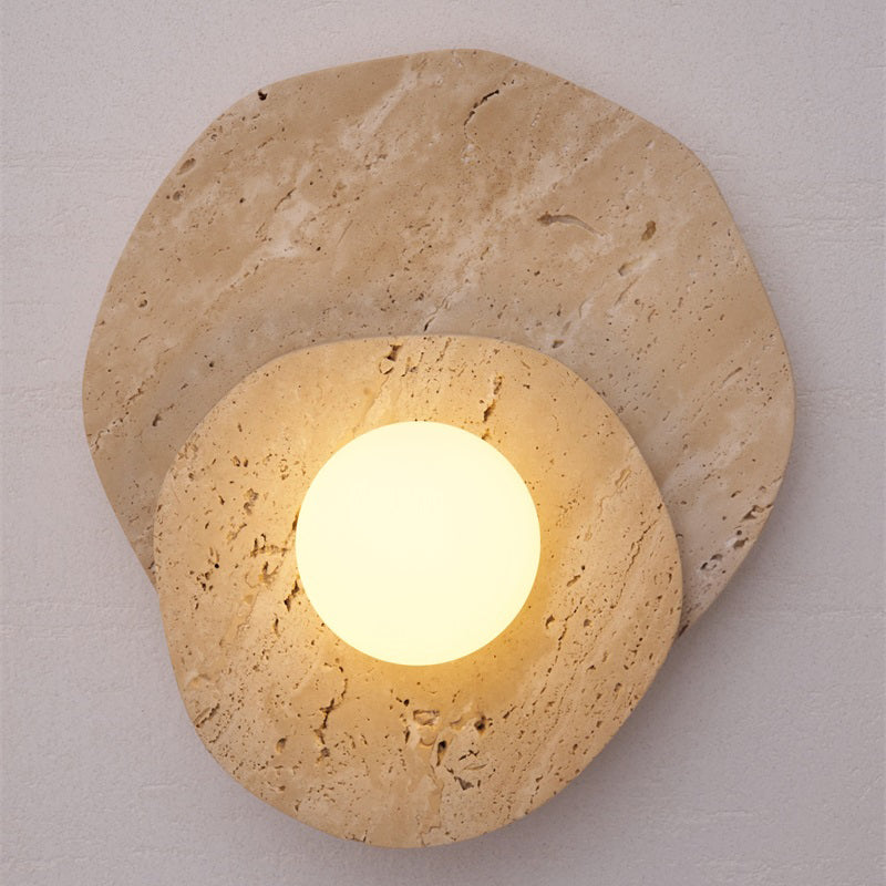 Quadrino Travertine Marble Onyx Wall Lamp