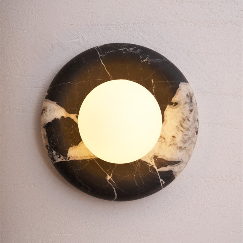 Quadrino Travertine Marble Onyx Wall Lamp