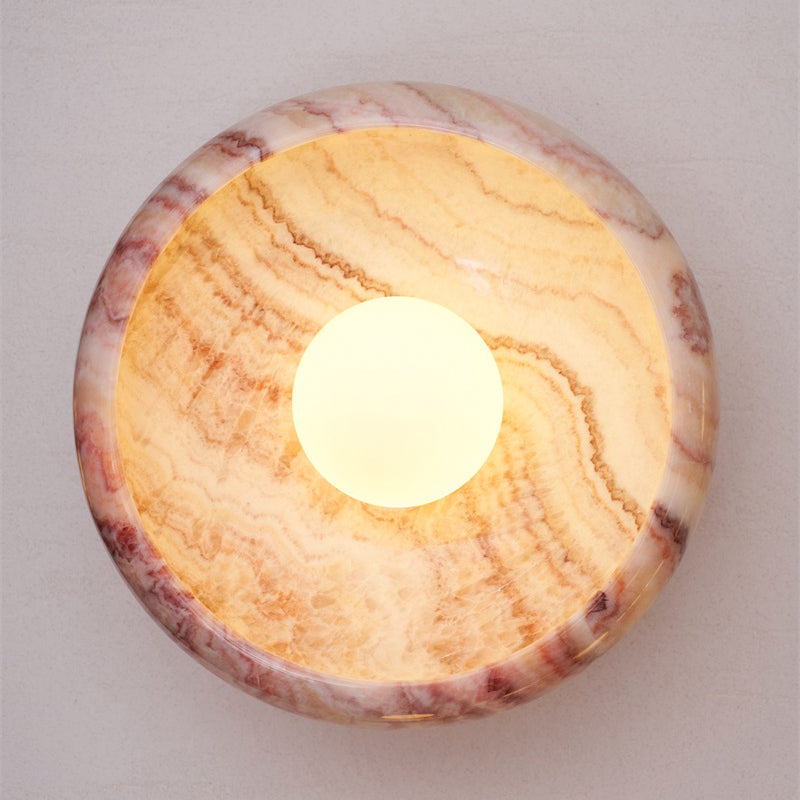 Quadrino Travertine Marble Onyx Wall Lamp