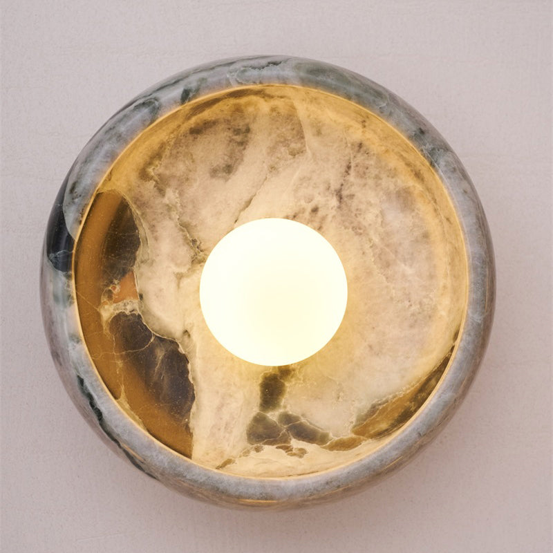 Quadrino Travertine Marble Onyx Wall Lamp