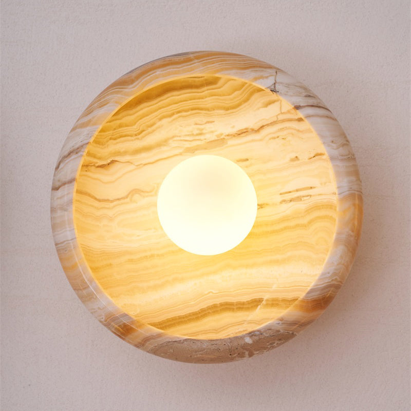 Quadrino Travertine Marble Onyx Wall Lamp