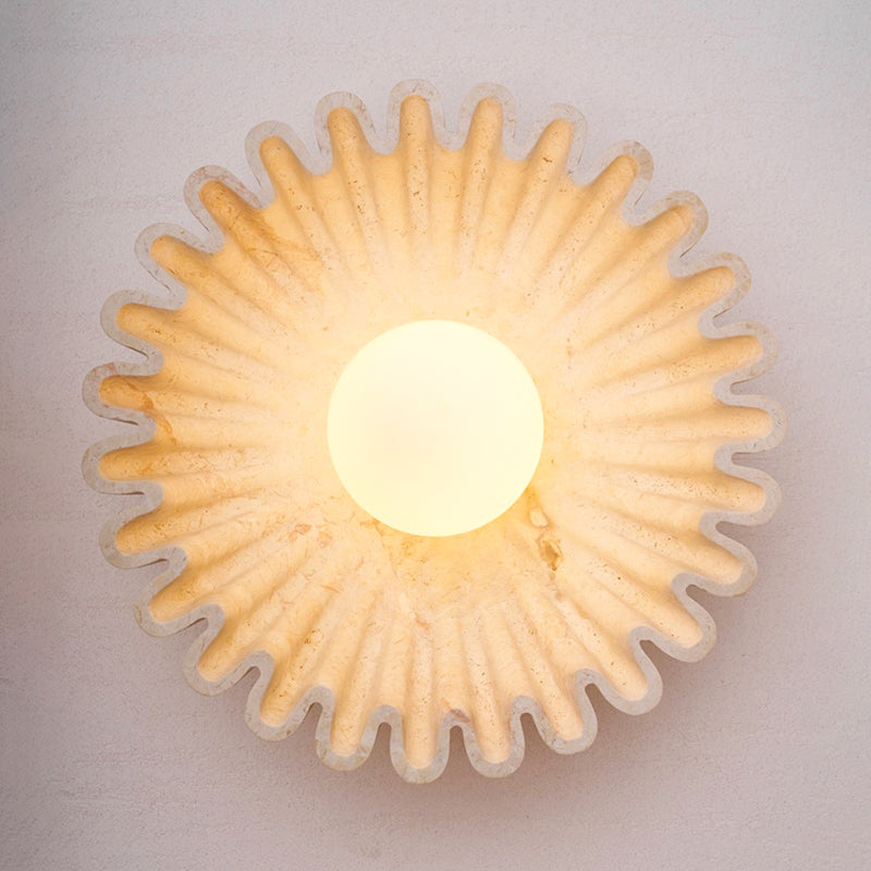 Quadrino Travertine Marble Onyx Wall Lamp