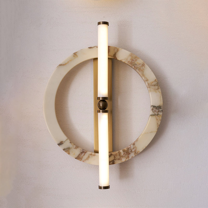 Quadrino Travertine Marble Onyx Wall Lamp