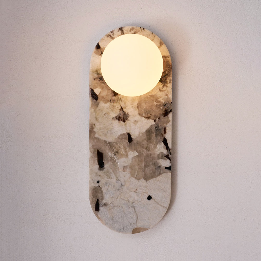 Quadrino Travertine Marble Onyx Wall Lamp