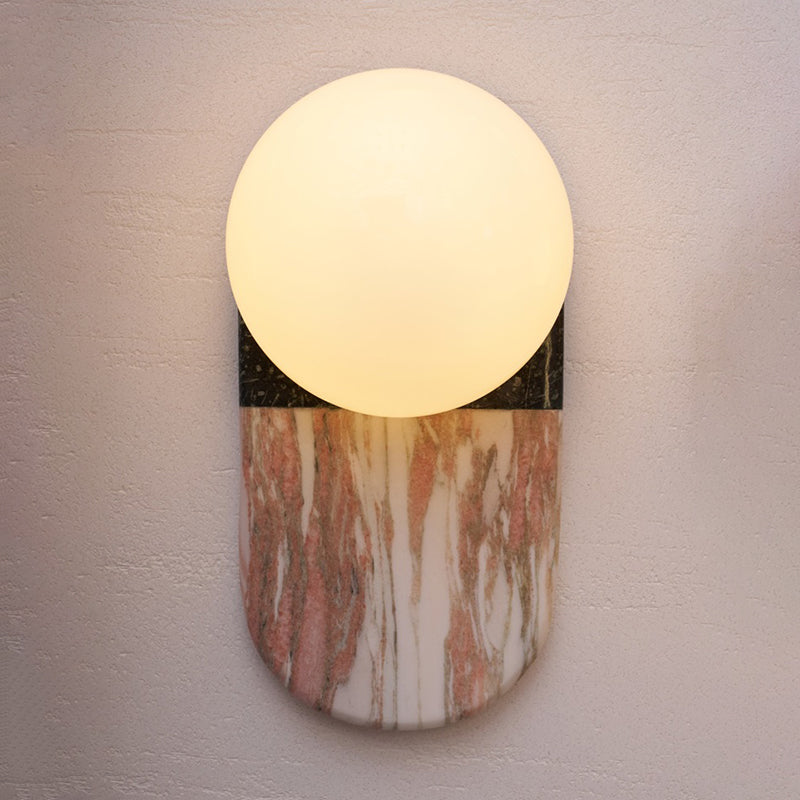 Quadrino Travertine Marble Onyx Wall Lamp