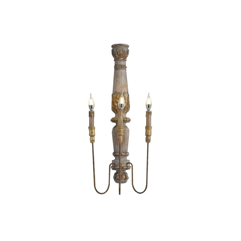 Palvana Candle Wood Wall Lamp