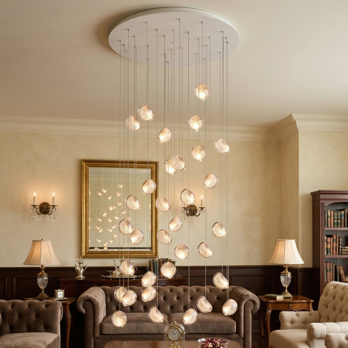 Fermo Cluster Glass Chandelier