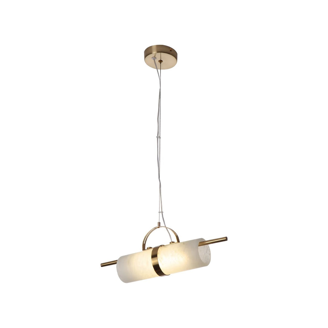 Gemmina Cylindrical Mini Alabaster Pendant Light