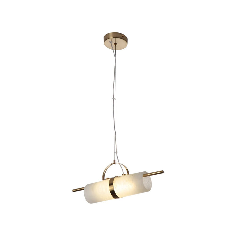 Gemmina Cylindrical Mini Alabaster Pendant Light