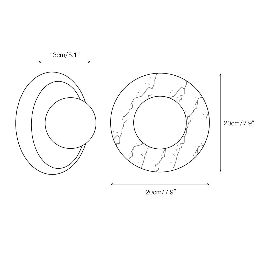 Gelso Marble Grey Sconce