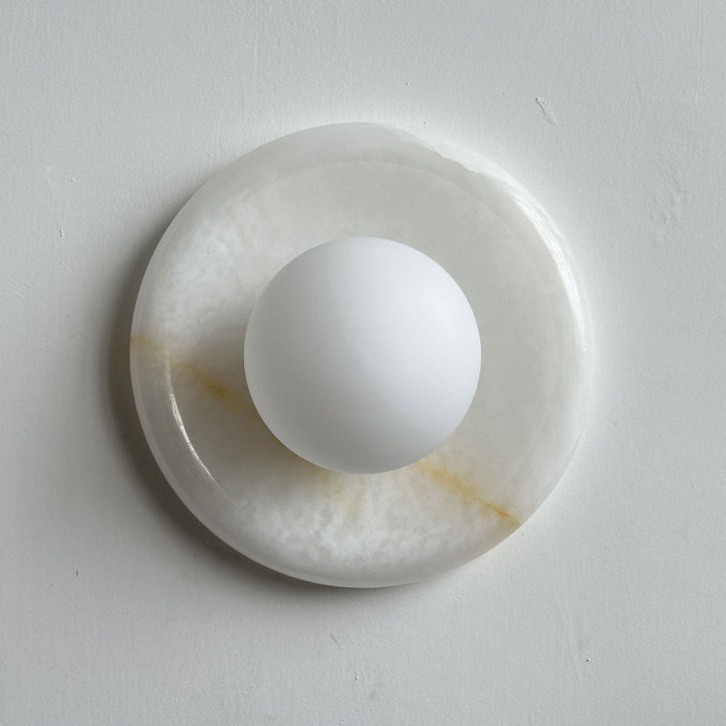 Gelso Onyx White Sconce