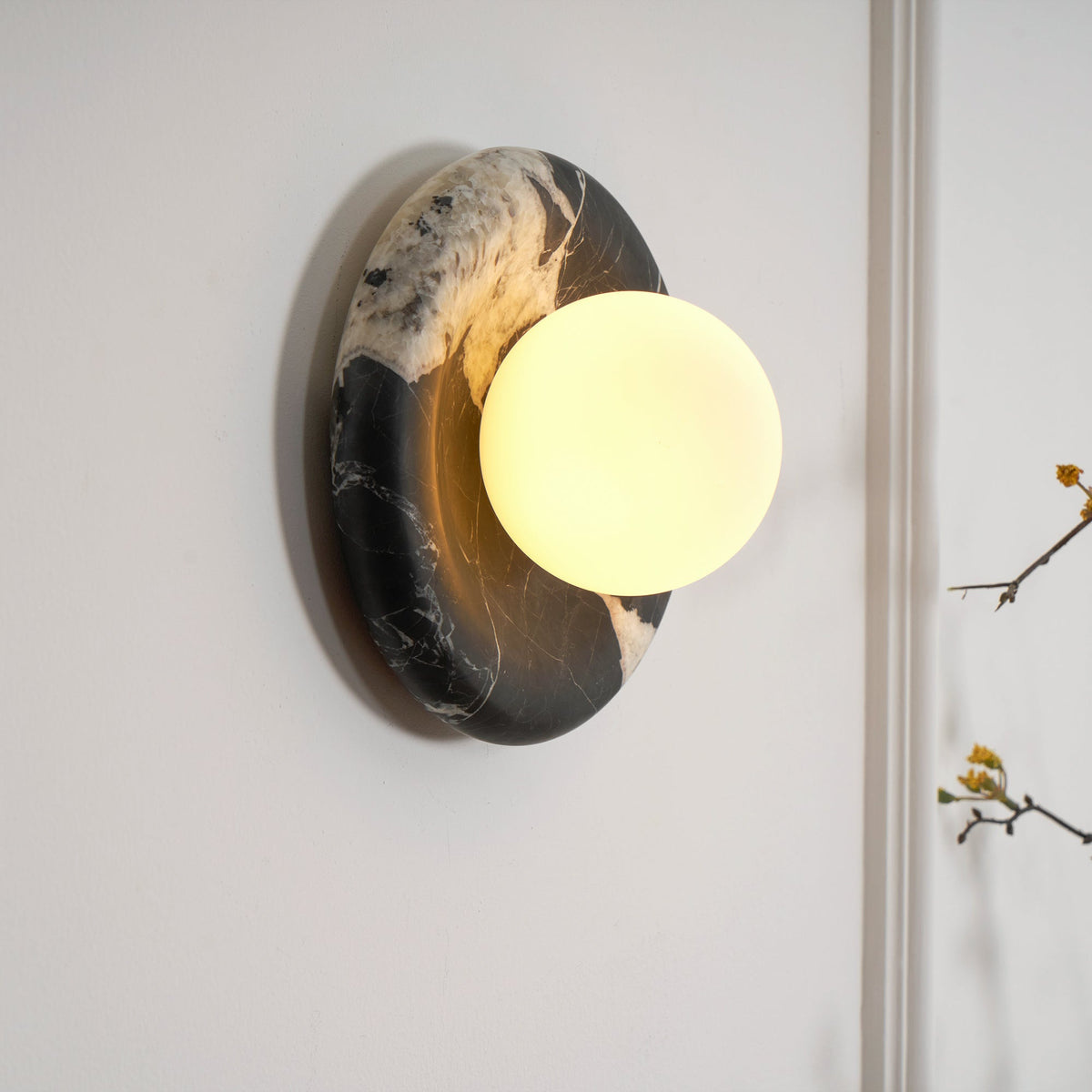 Gelso Marble Black Sconce