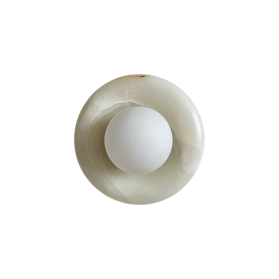 Gelso Onyx White Sconce