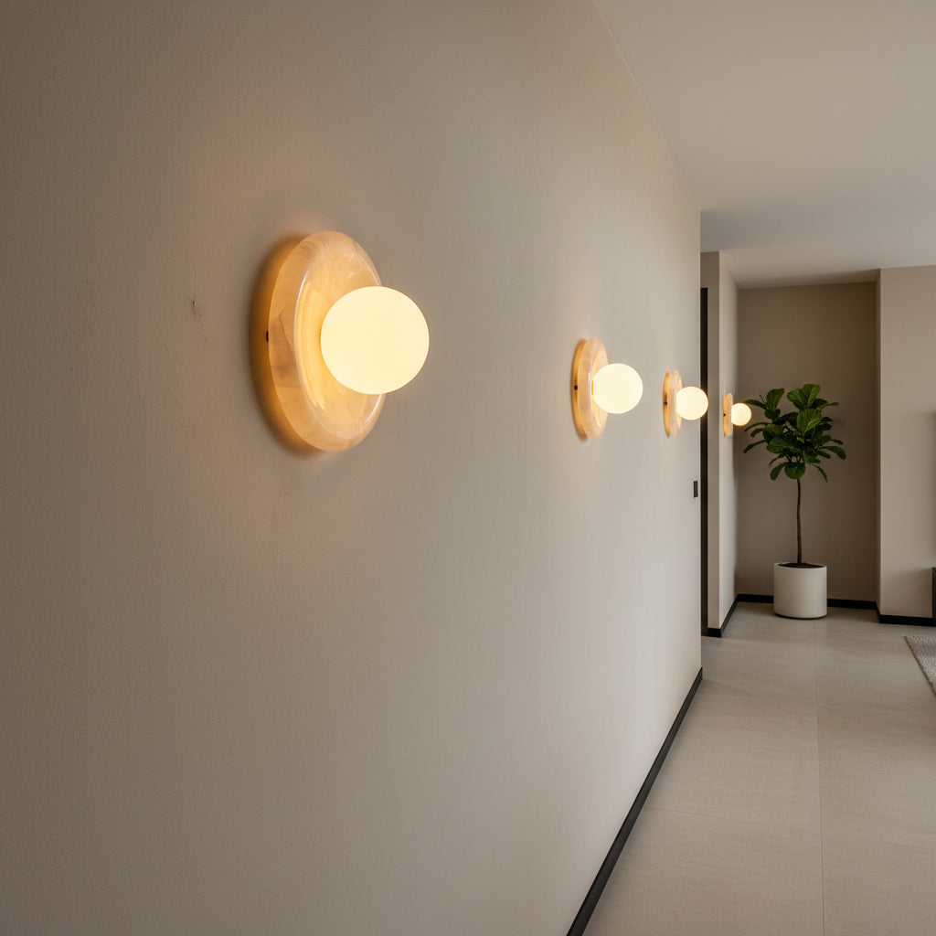 Gelso Onyx White Sconce