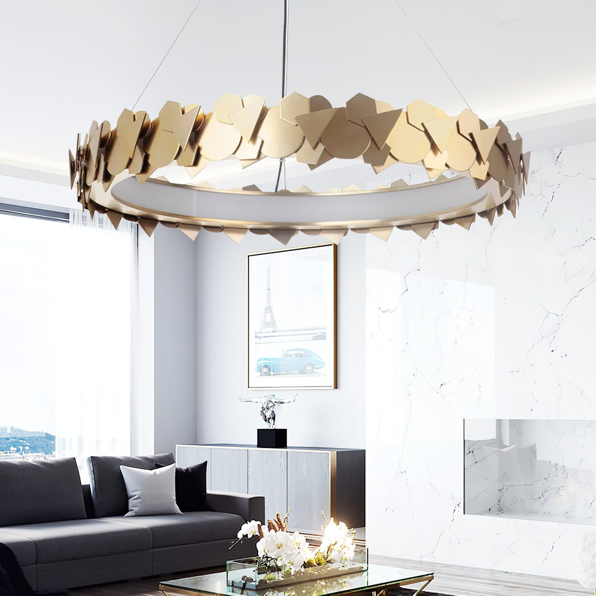 Orlesco Halo Chandelier
