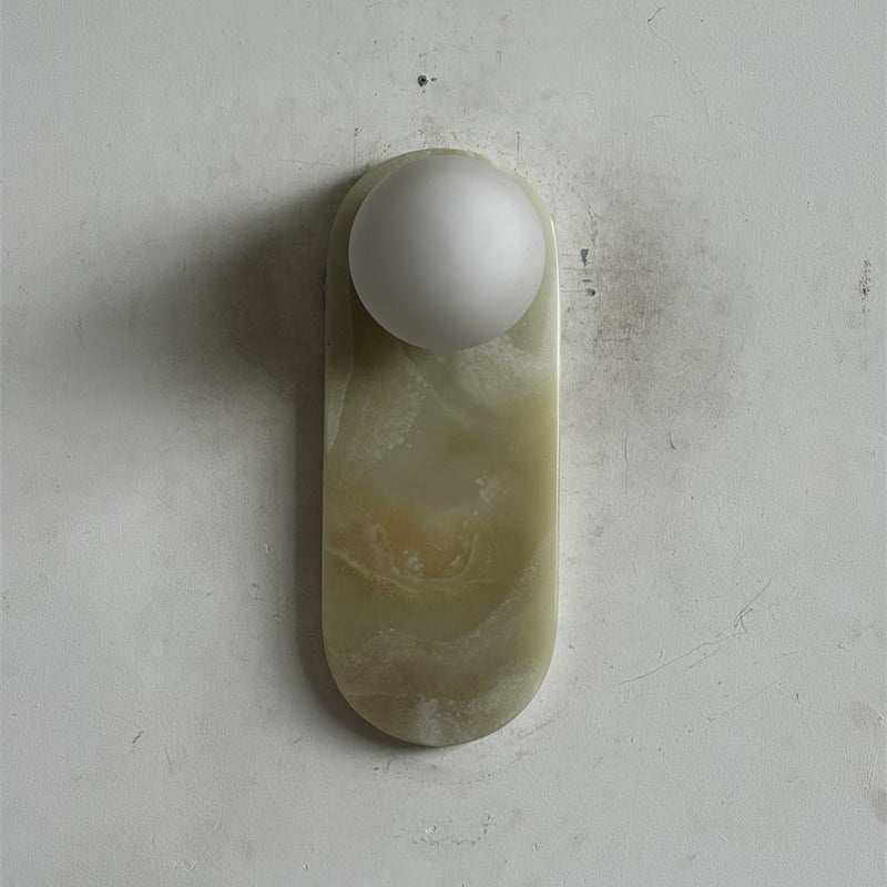 Brunello Cyan Onyx Sconce ∅ 4.7″ x H 12.6″