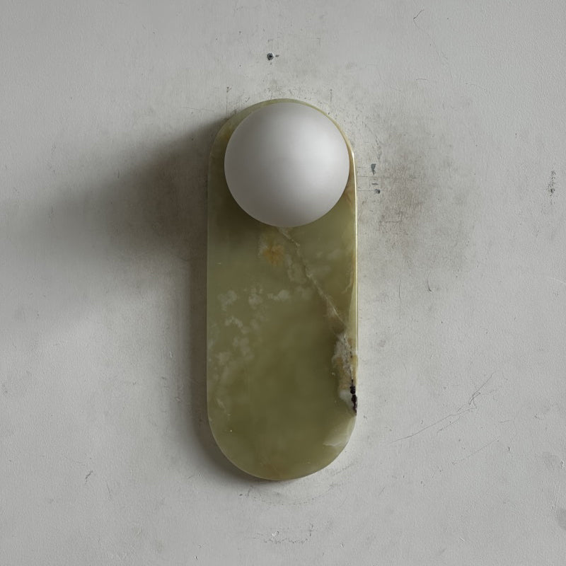 Brunello Cyan Onyx Sconce ∅ 4.7″ x H 12.6″