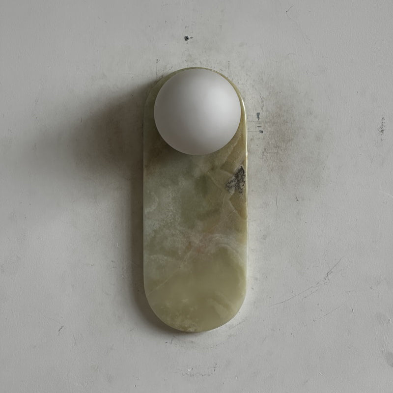 Brunello Cyan Onyx Sconce ∅ 4.7″ x H 12.6″