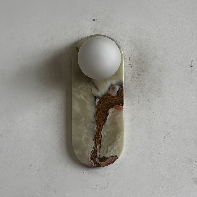 Brunello Cyan Onyx Sconce ∅ 4.7″ x H 12.6″