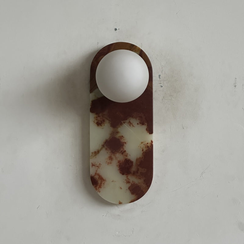 Brunello Cyan Onyx Sconce ∅ 4.7″ x H 12.6″