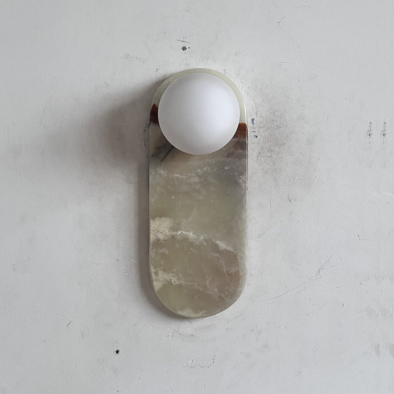 Brunello Cyan Onyx Sconce ∅ 4.7″ x H 12.6″