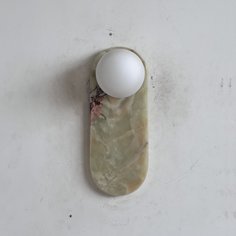 Brunello Cyan Onyx Sconce ∅ 4.7″ x H 12.6″