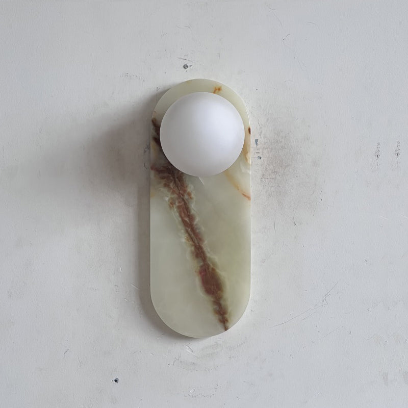 Brunello Cyan Onyx Sconce ∅ 4.7″ x H 12.6″